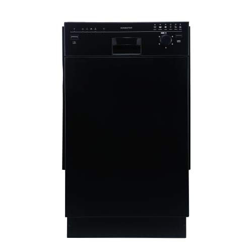 EdgeStar BIDW1801BL Black 18 Inch Wide 8 Place Setting Energy Star Rated Built-In Dishwasher